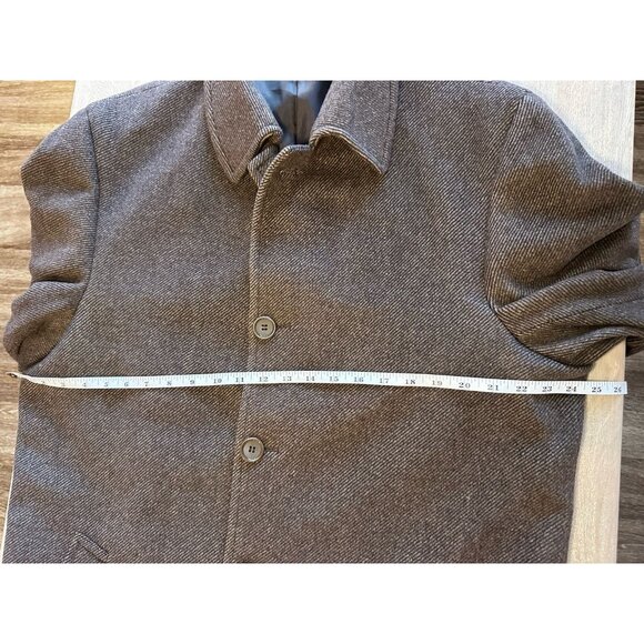 Lauren Ralph Lauren Wool Cashmere Brown Overcoat Peacoat Men's Size 42R - Picture 6 of 9